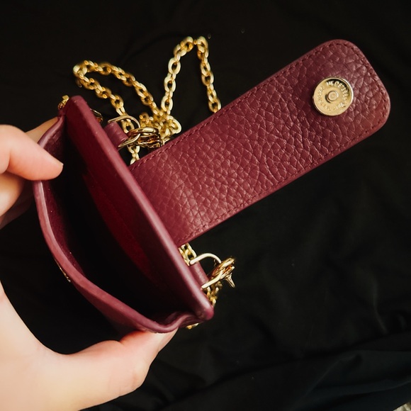 Radley London Deep Red Crossbody Bag with Gold Chain - Picture 3 of 4